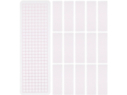 Organizador portátil com 60 adesivos washi rosa, divisórias sem desperdício para mesa e corredores.