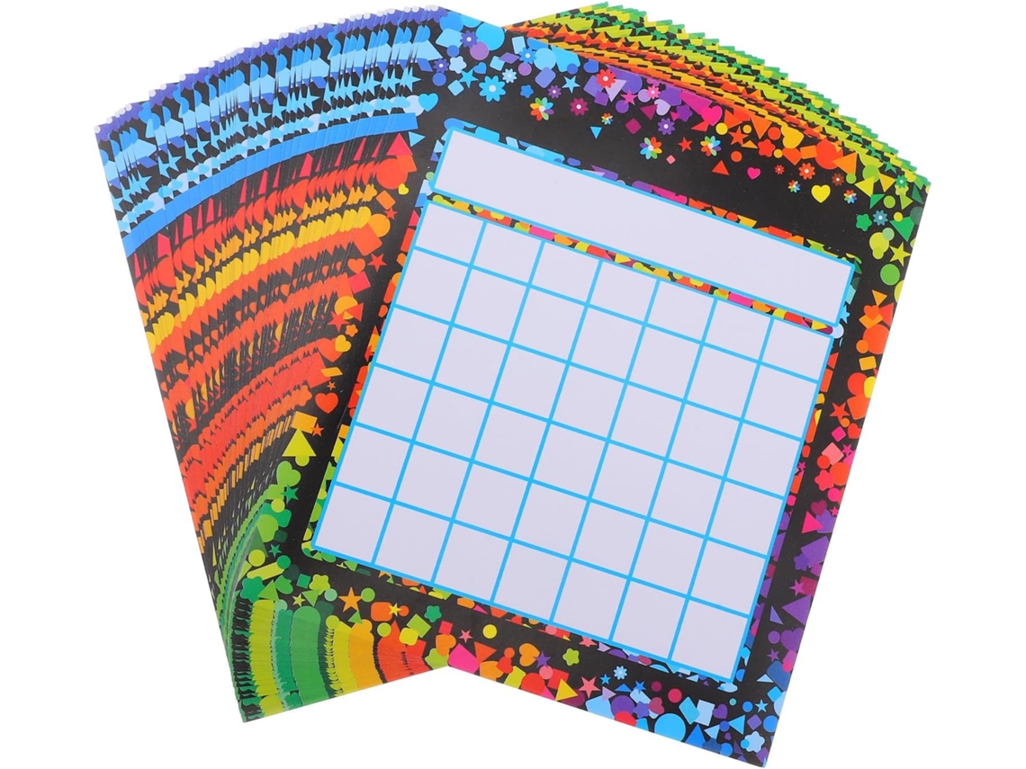 Quadro Motivação Para Gestão Do Comportamento Em Sala Aula, 50 Cartões De Recompensa Coloridos, Sistema
