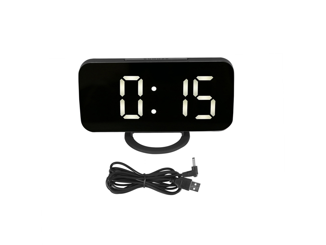 Despertador digital multifuncional Baok com função soneca, temporizador e luz LED ajustável.