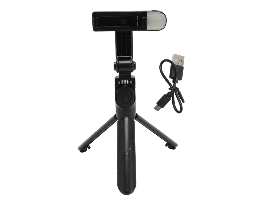 Rebe-palo De Selfie Trípode Com Luz Regulável E Controle Remoto Desmontável Extensível Para Fotografia E Transmissão Ao Vivo