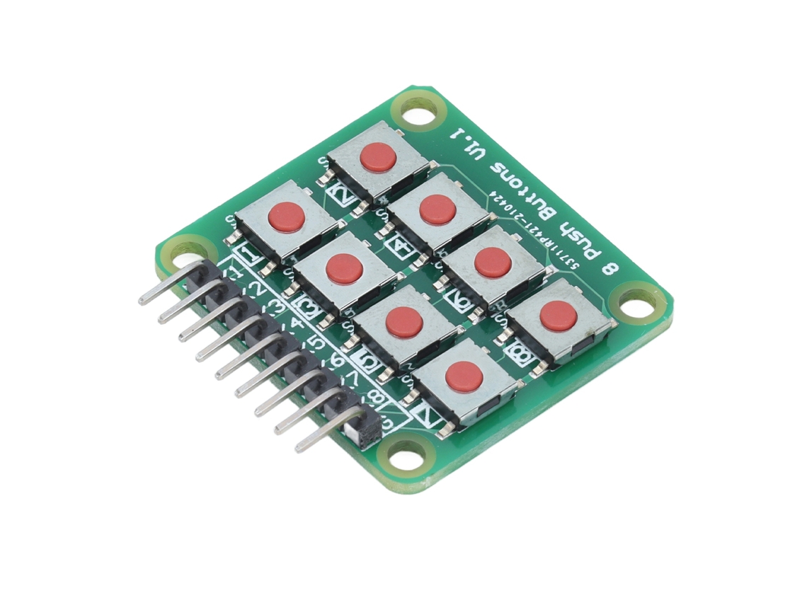 Módulo de teclado com 8 botões, microinterruptor, matriz 2x4 para microcontrolador