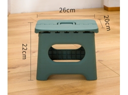 Banqueta Dobrável Portátil, Plástico, Cor Verde AQUAFORGE