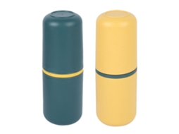 2pcs Estojo Portátil Para Escova De Dentes, Suporte Antipó, Para Viagem, Acampamento Ou Uso Diário, 20.56.3cm