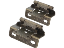 Cabilock 2 Dobradiças De Fechamento Automático Para Armário, Dobradiças Semi Envolventes, Aço, Sobreposição De 1 2 Polegada