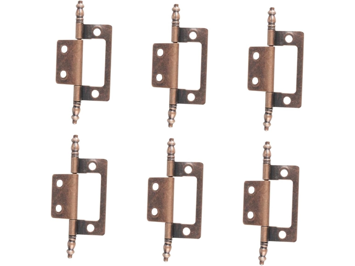 Conjunto De 6 Dobradiças Ferro Resistentes Para Armários E Portas