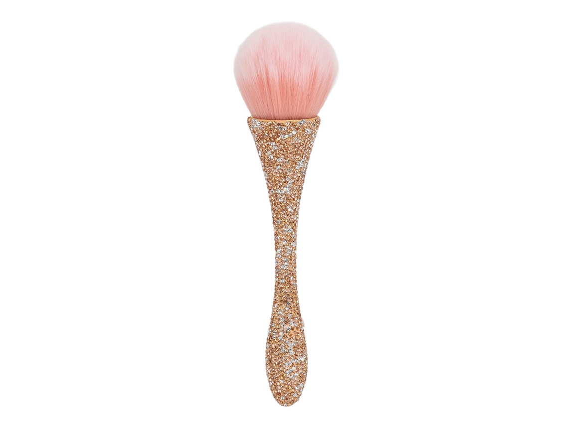 Pincel De Limpeza De Poeira Para Unhas Cabelo De Nylon Macio Grip Confortável Anti-deformação Amarelo