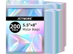 Lote De 200 Sacos Referentes Em Mylar, 14 X 20,3 Cm, Holográficos Para Móveis Escritório, Materiais Pequenos