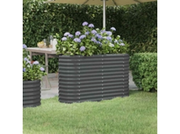 Vidaxl Canteiro Elevado Jardim 114x40x68 Aço Galvanizado Antracite