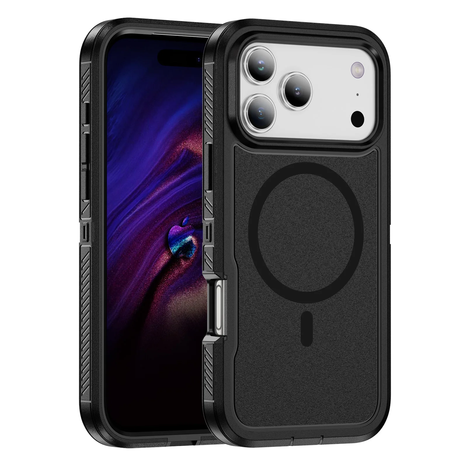 (preto, Iphone 14 Pro Max) Capa Protetora Antiderrapante De Nível Militar, Compatível Com Carregamento Magsafe.