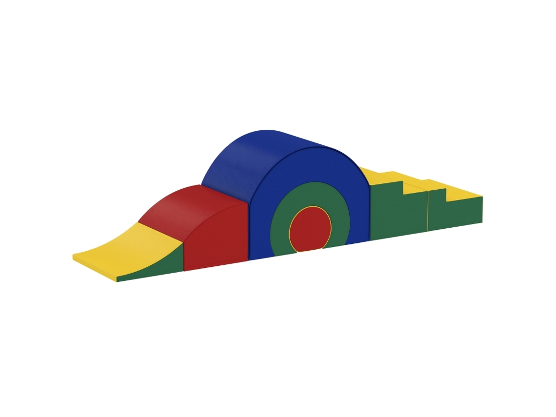 Kit De 5 Peças De Peças De Edificação Macios Para Bebês E Pequenos Pequenas, Esponja, Couro Sintético, 5 Formatos