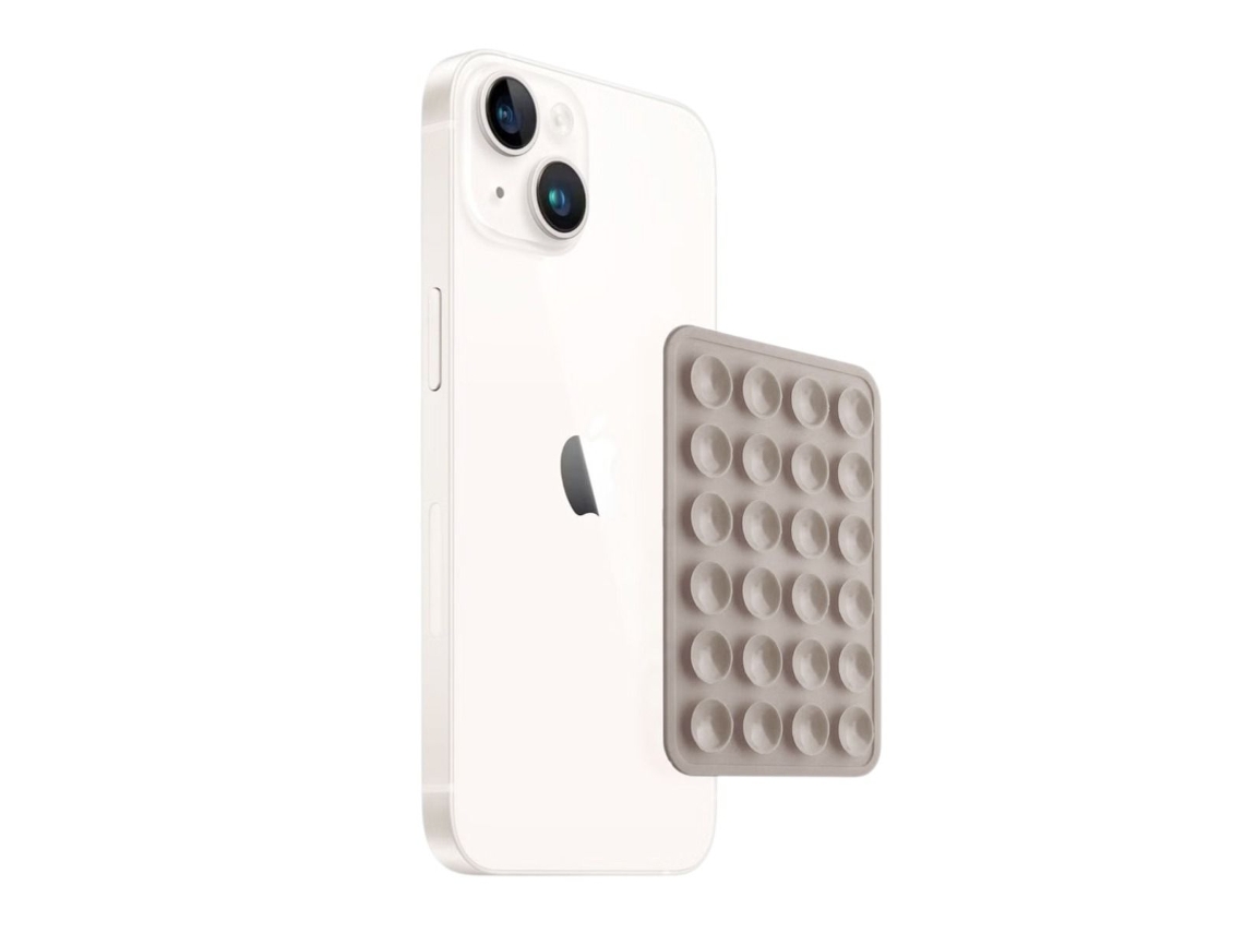 Suporte Para Celular Dupla Face Com Ventosas - Cinza
