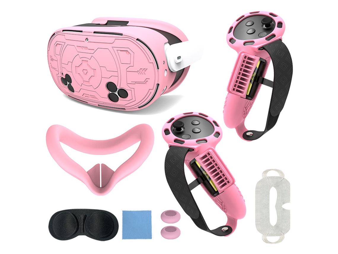 Capa Protetora Para Meta Quest 3s, Conjunto De Capas De Silicone (rosa) Cuich