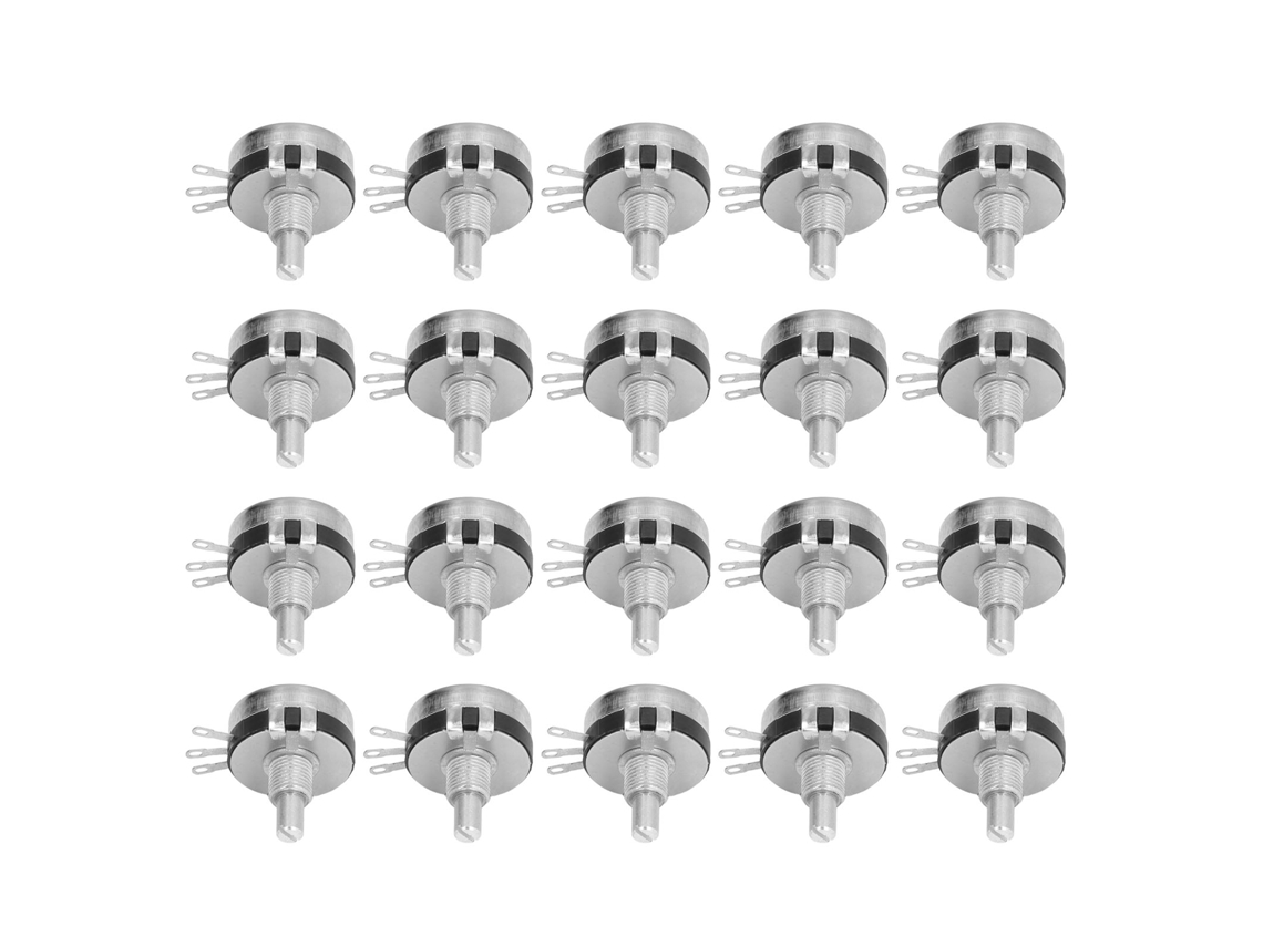 Kit De Potenciômetros Carbono 20 Peças Wth118-2w47k Giratórios De Uma Volta Para Eletrônicos