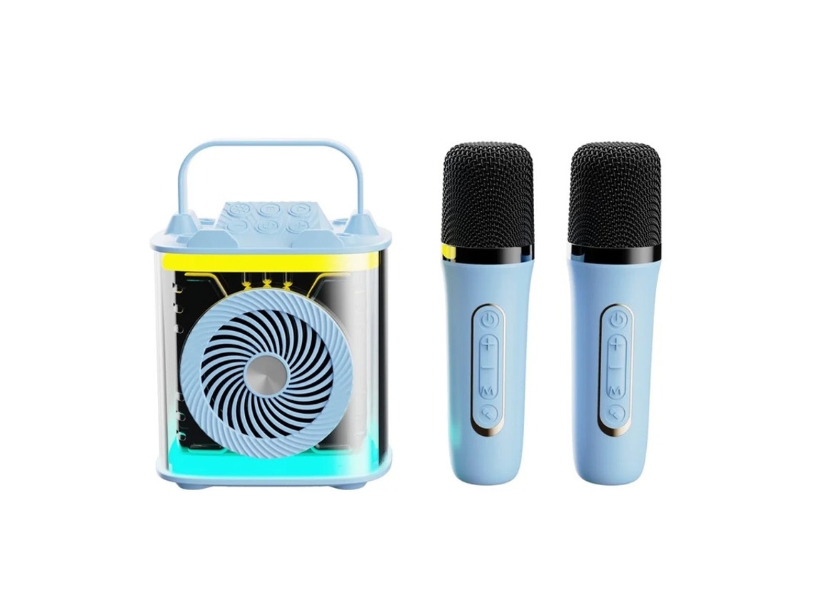 Mini Máquina De Karaokê Para Crianças E Adultos, Alto Falante Bluetooth Portátil Com 2 Microfones Sem Fio, Conjunto De Alto Falante Com Micr Yizhood