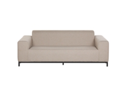 Sofá De 2 Plazas Beliani Rovigo De Tela Beige 186x84x68