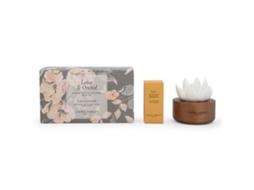Difusor De Flores Perfumadas Em Cerâmica, Vidro E Madeira De Paulownia