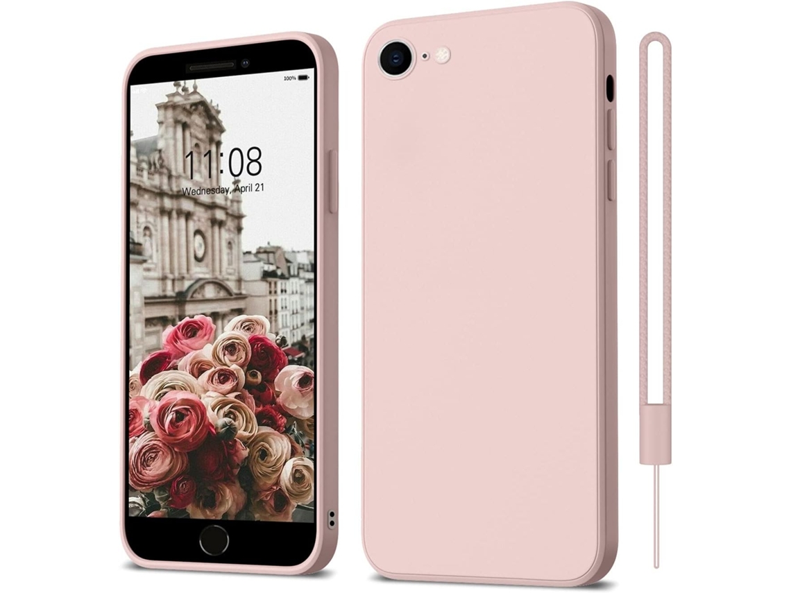 Capa Protetora Arranhões para iPhone 8 HONGWE. Resistente Retro Rosa