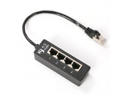 Cabo Adaptador Divisor De Rede Ethernet Ryra 4 Em 1 Com Conector Lan Rj45, 1 Macho Para Aquaforge