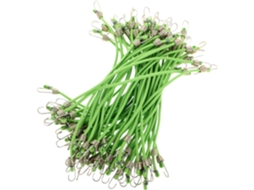 Ultechnovo Pacote Com 50 Pequenas Tiras Elásticas De Látex Verde 25cm Ganchos Ajustáveis, Cordas Elásticas Curtas