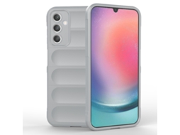Capa Halinuia Para Samsung Galaxy A25 5g Magic Shield Tpu Flanela Cinza (proteção Integral, Interior Em Flanela)