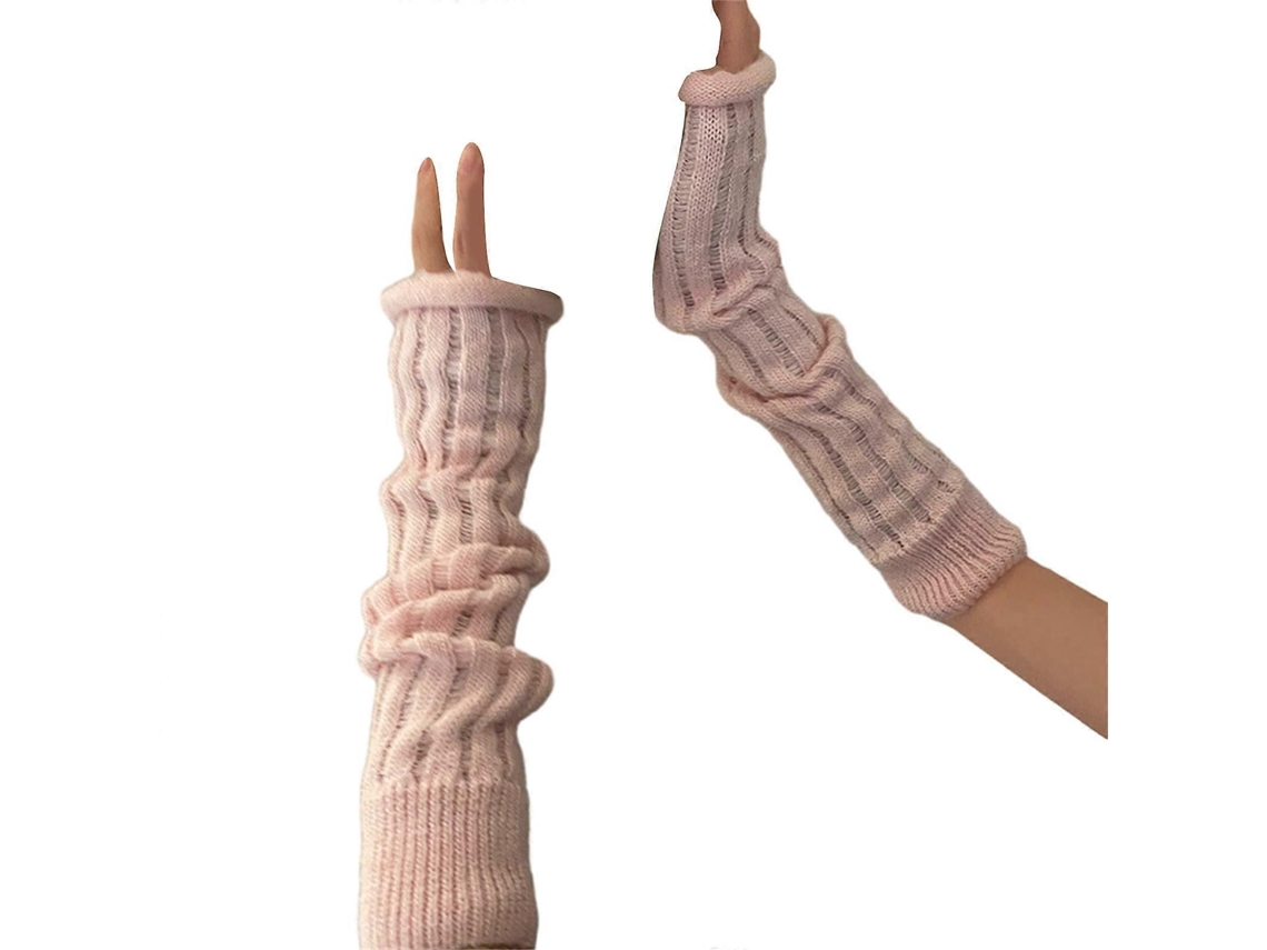 Luvas Sem Dedos Para Meninas, Aquecedores De Pulso, Acessórios Y2k Para O Halloween, Luvas Sem Dedos Para Aquecer Os Pulsos, Mangas De Inverno Pa