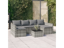 Conjunto de 2 Móveis de Jardim com Almofadões Pinho Maciço Preto HARLANV1