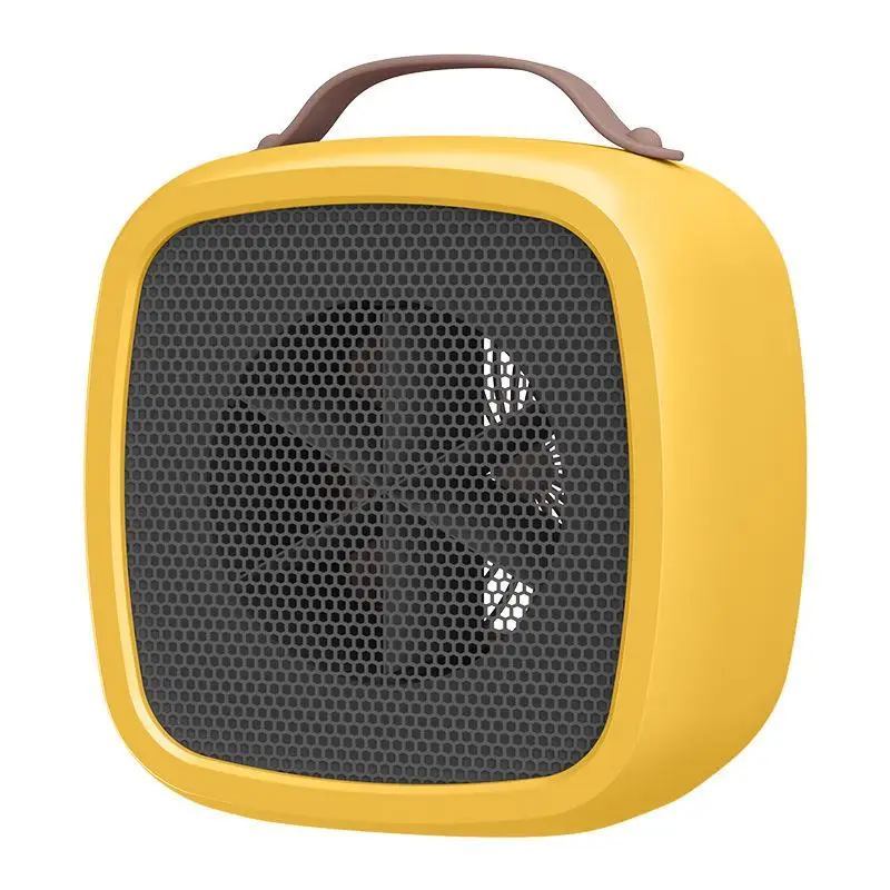 (padrão Europeu Amarelo) Aquecedor Elétrico, Adequado Para Espaços Pequenos, 500w De Aquecimento Rápido.