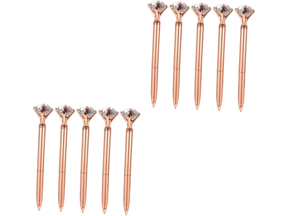 Operitacx 10 Canetas Esferográficas Com Diamantes, Decorativas Para