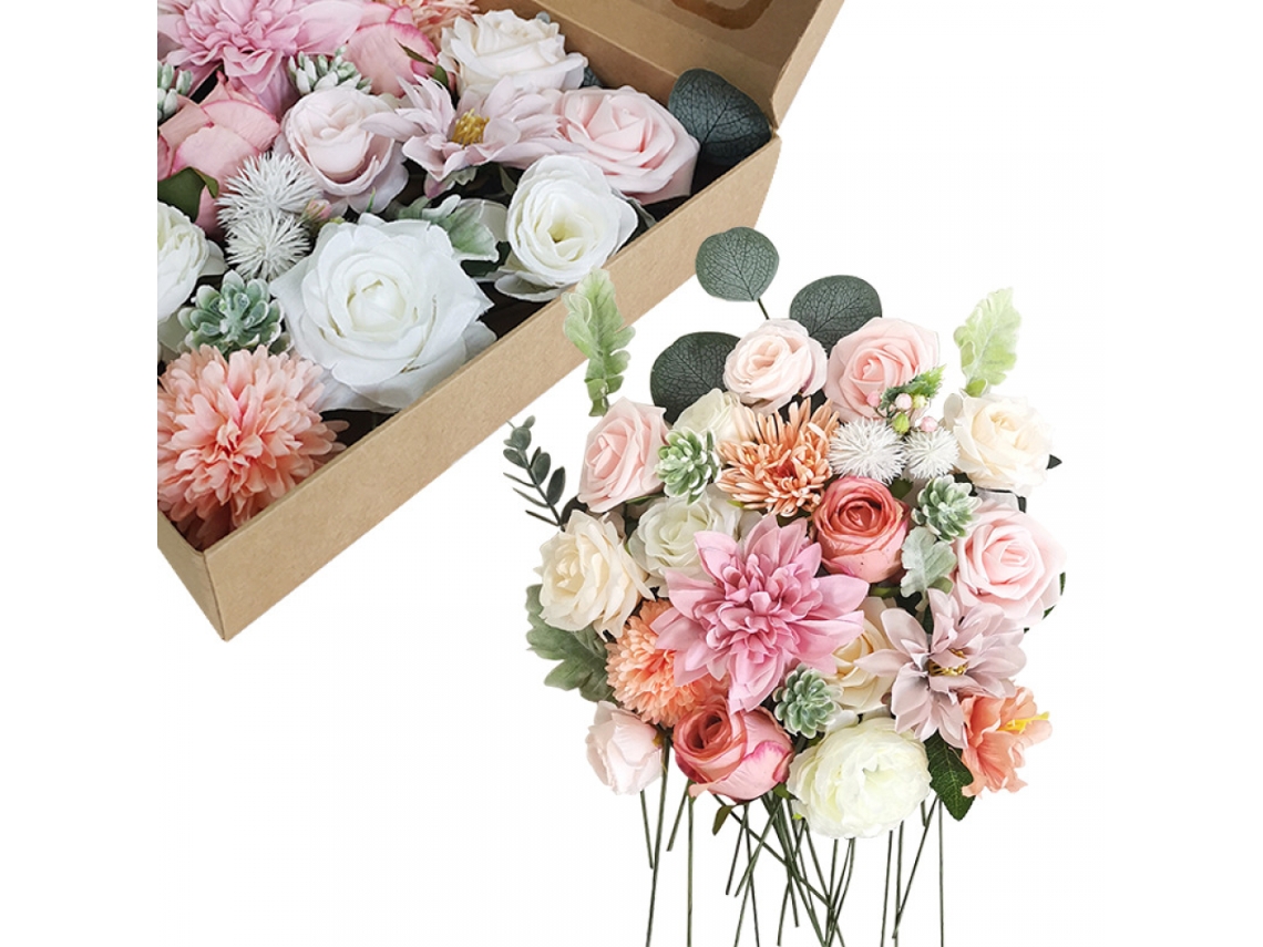 Caixa de Presente com Flores Artificiais, 1 Unidade BRILVIBERA