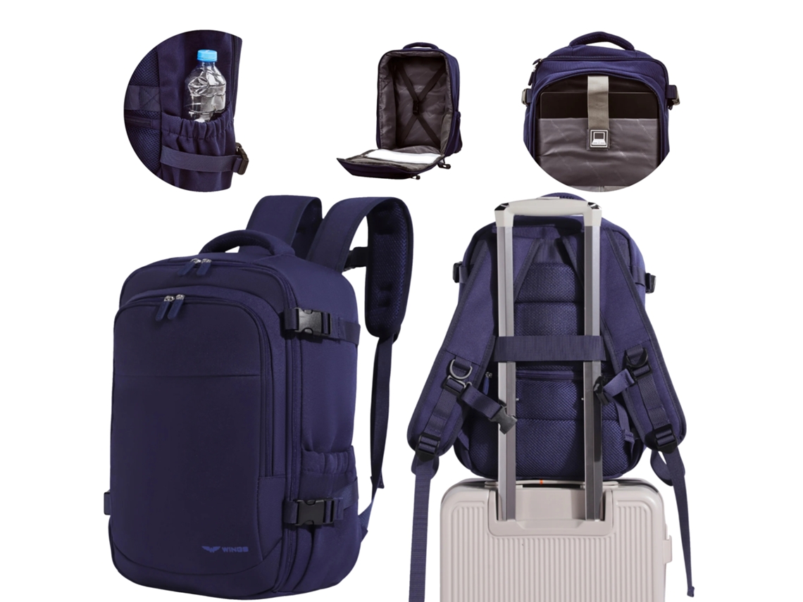 Mochila, Design Leve, Bolso Impermeável, Azul
