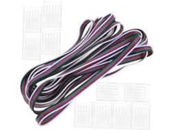 Conector Led Rgb com Cabo para Conexões de Fita de Led Sem Solda. SFUSHOS