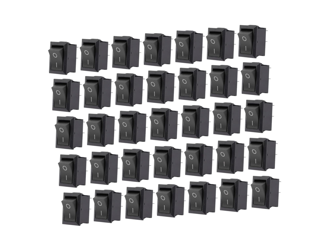 2 35 Pinos De Interruptor Basculante Industrial Preto Para Barco - Peças Liga/desliga