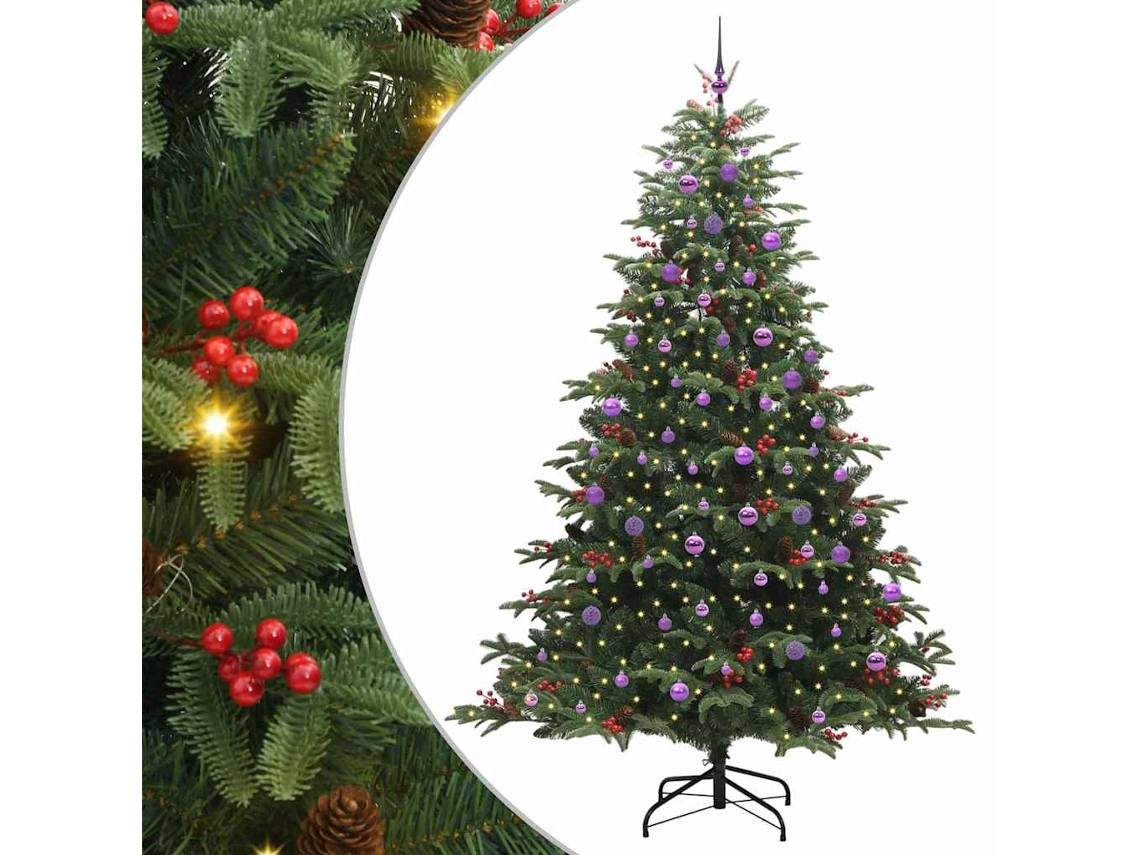 Conjunto 1 Árvore De Natal Artificial Moderna Vidaxl Verde Pvc (240 Cm)