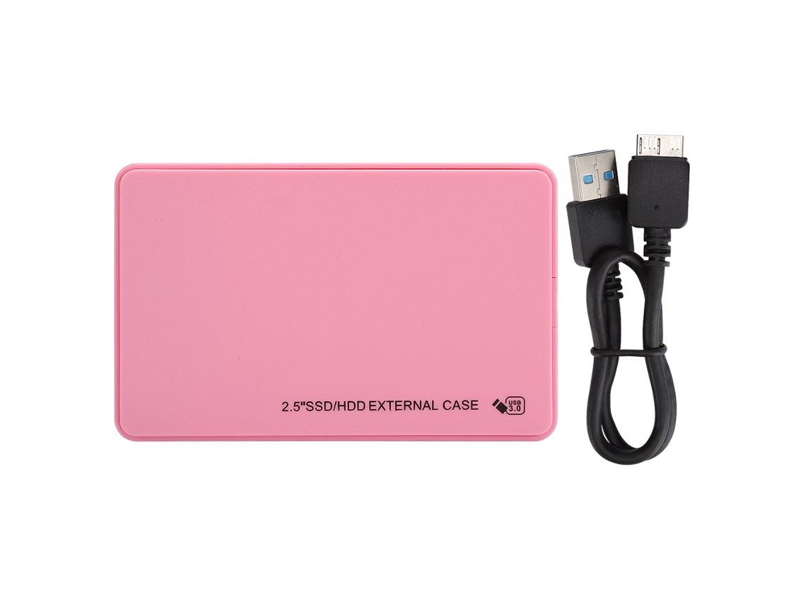 2026zentro-capa Externa Para Hd Móvel 2.5 Polegadas Abs Transmissão 5gbps Usb3.0 Sata Rosa (hd Não Incluído)
