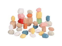 Conjunto De Blocos De Construção De Madeira Eduplay 36 Peças Brinquedos Coloridos