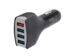 CARREGADOR RÁPIDO QC 3.0 COM 4 PORTAS USB CARRO S/MARCA