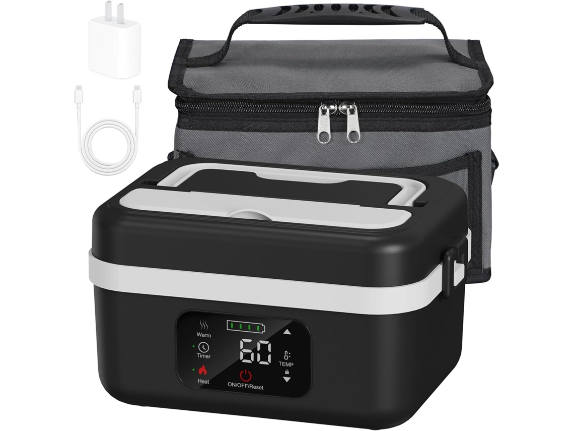 Lancheira Recarregável Com Aquecimento Automático, Elétrica Sem Fio Com Aquecimento Automático Programado, Ideal Para Preparação De Refeições Viewleaf