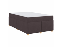 Conjunto 1 Cama Moderna Vidaxl Castanho Tecido (120 X 200 Cm)