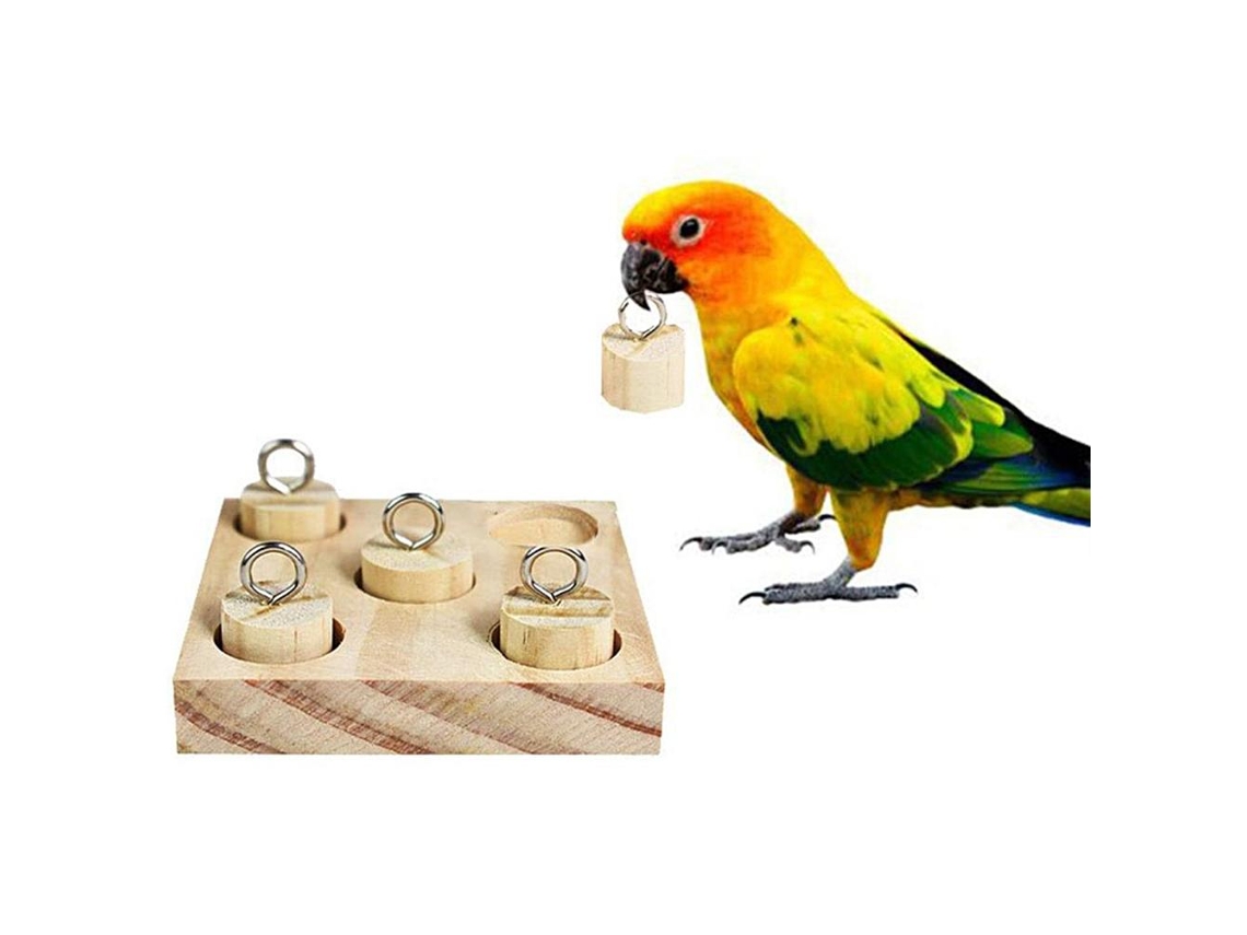 Brinquedos Para Papagaios Bloco De Madeira Artigo Para Animais Brinquedo Interativo Educativo Para Treino E Estímulo Rnemitery