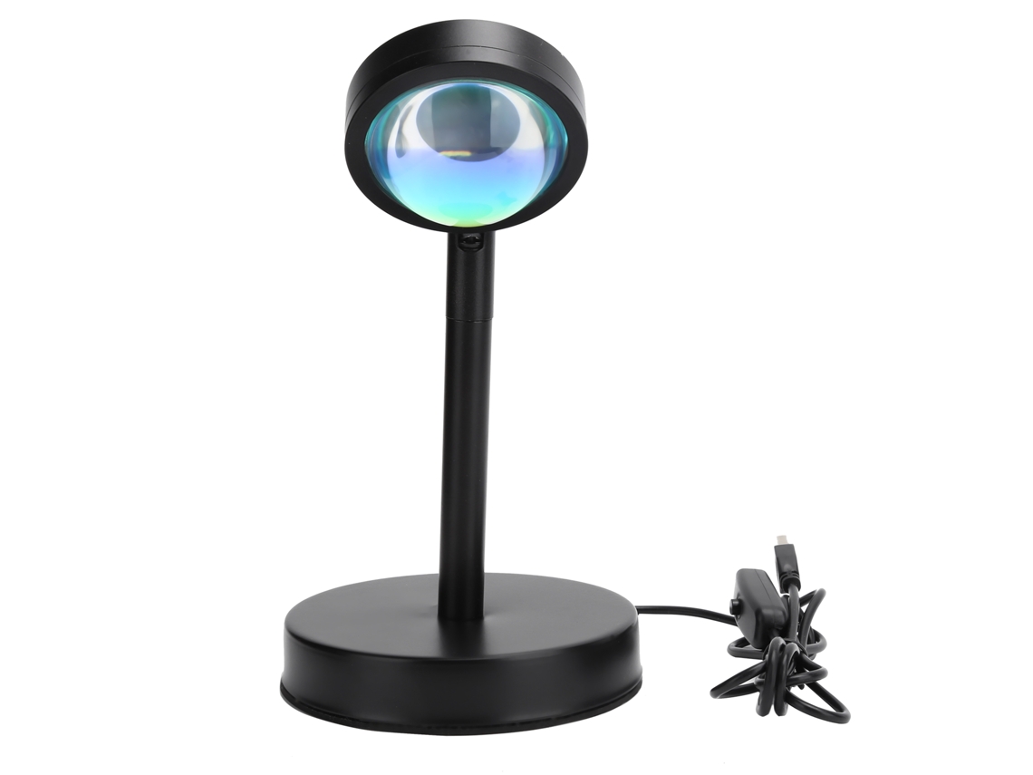 Luminária de Chão Sunset Lamp com Projeção Pôr do Sol em 180° e Alimentação Usb BRILVIBERA