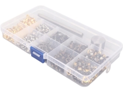 Kit com 280 furos metálicos de 4 mm com núcleos para sapatos, bolsas,