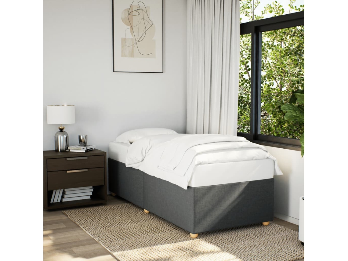 Vidaxl Estrutura De Cama Sem Colchão 80x200 Cm Tecido Cinzento-escuro