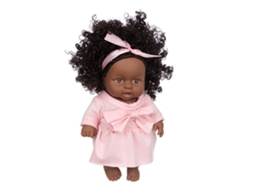 Primerox boneca Africana Simulada 25cm Brinquedo Infantil Menina Presente Aniversário Q8 055c
