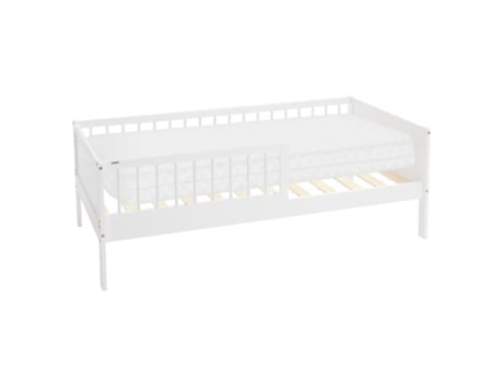 Cama com Colchão Ripas Laterais Segurança ML-DESIGN Bege (80x160cm)