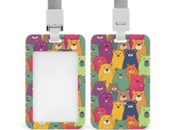 Porta-crachá de plástico resistente, ideal para cartões de identificação, cartões de proximidade, cartões de crédito ou