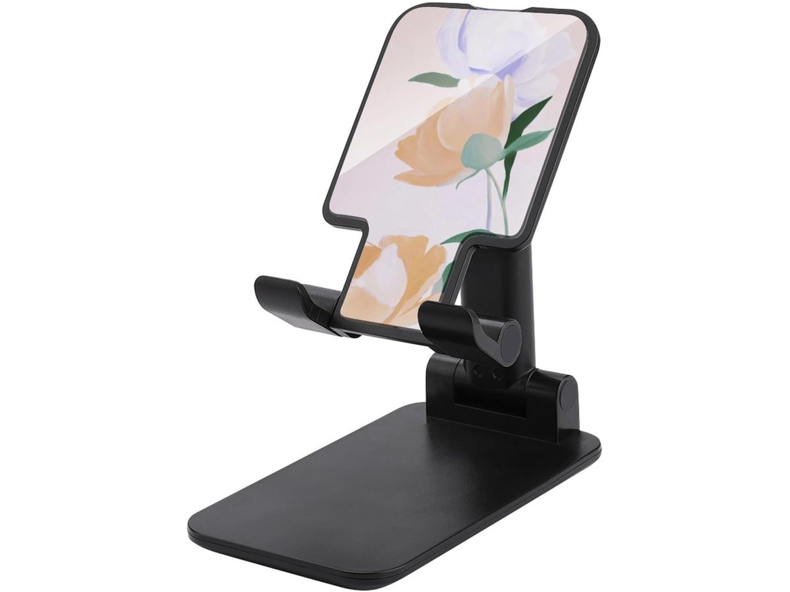 Suporte Dobrável E Ajustável Para Celular Em Formato De Peônia Rosa Azul Clara, Ideal Para O Escritório