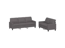 Sofa Set, Sofa Sets Vidaxl Cinzeto Couro Artificial (n/a)