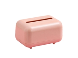Caja De Pañuelos Decorativa Rosa Con Resorte Para Baño Cocina Hogar 18x12x10cm