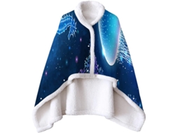 Manta de Lã Sherpa Fansu Grossa Macia Estampada com Botões em Microfibra Ideal para o Inverno Adultos e Crianç