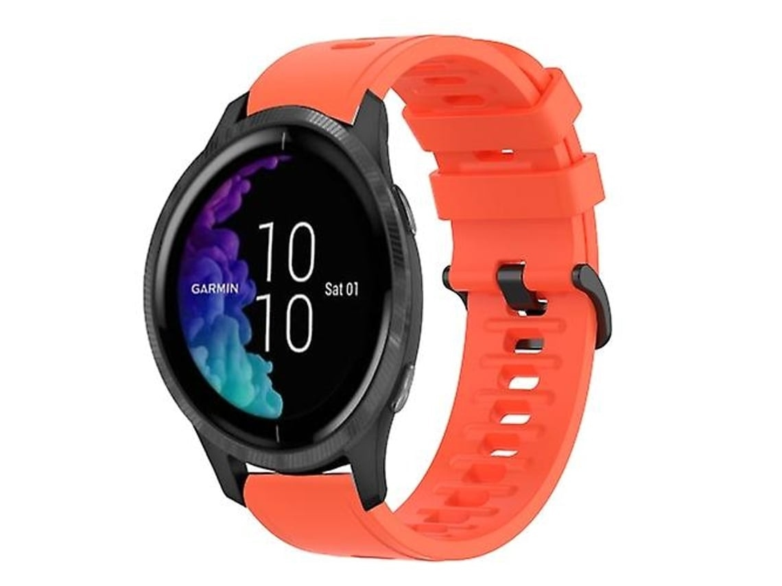 Pulseira De Relógio Lurelia Para Garmin Venu 20 Mm Cor Sólida Silicone Macio Vermelho
